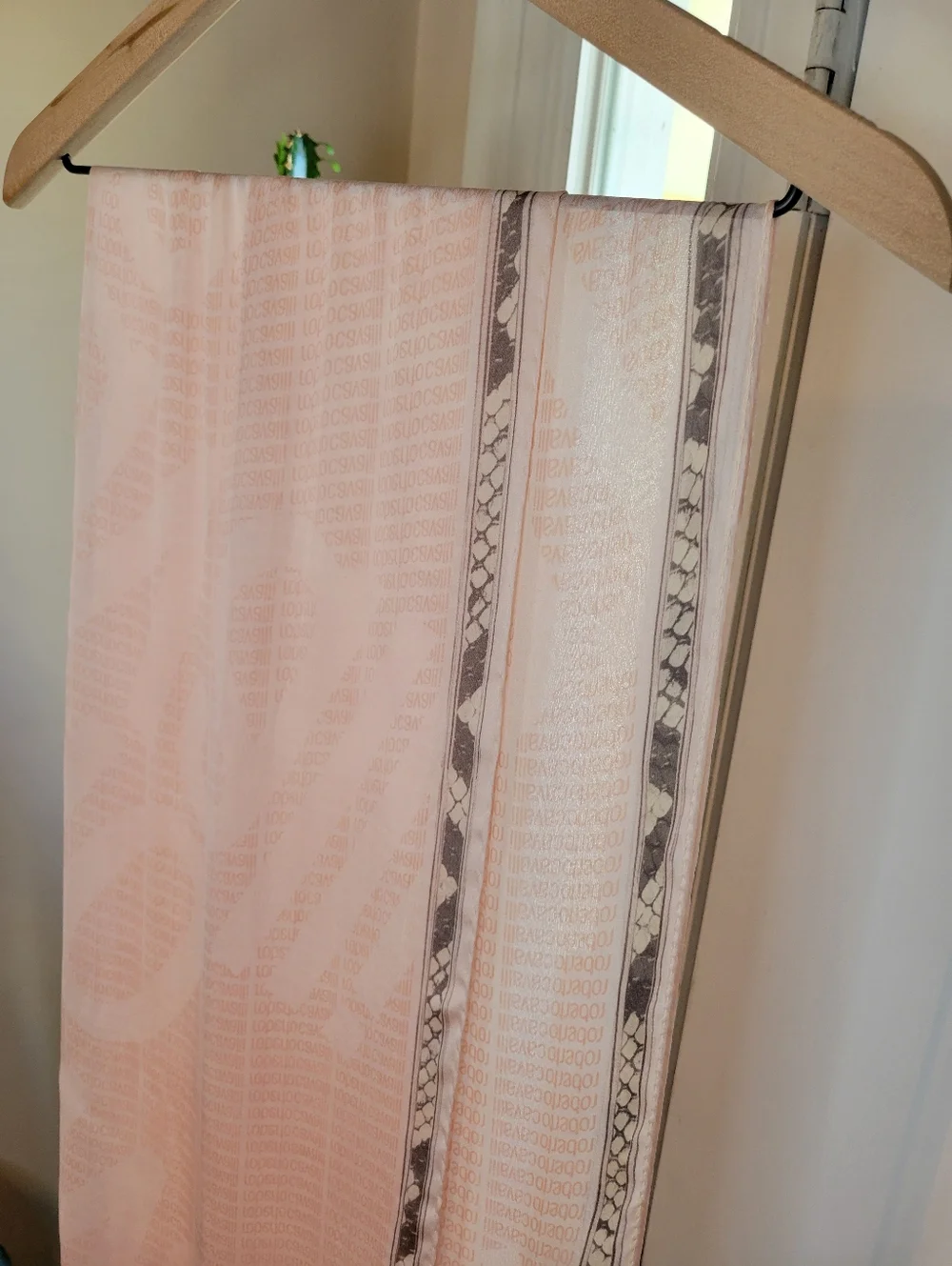 ROBERTO CAVALLI FOULARDS 100% Silk NEW Pink Stola Scarf 70×180in